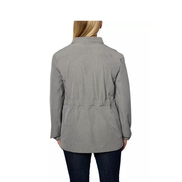 Hang Ten Womens Jacket Size XS Gray UPF‎ 50 Zipper Pockets Hiking Full Zip - Picture 2 of 12